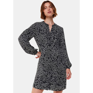 Whistles Black Chain Print Flippy Dress